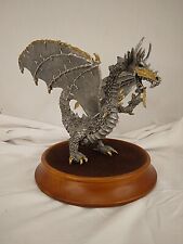 RAWCLIFFE PEWTER DRAGON 1166017 LARGE Vintage 1999 FIGURINE RARE picture