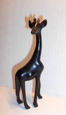 Vintage Hand Carved Black Ebony Wood GIRAFFE 6