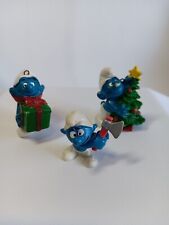 Vintage Smurf's Lot Of 3 Christmas Collectables 1981 picture