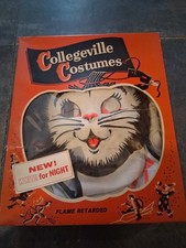 Tiny Tot BLACK CAT COLLeGEVILLE HALLOWEEN COSTUME  Antique.in Original Box picture