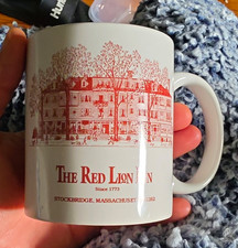 Sheffield Pottery Red Lion Inn Stockbridge MA White Red Hotel & Motel Mug picture