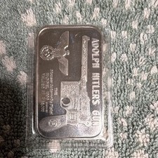 Adolph Hitler’s Gun 1oz Silver Bar .999 International Silver Ingot picture