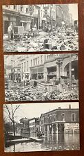 ATQ 1913 Postcards Great Flood Dayton Ohio Disaster Downtown 3rd & Jefferson St picture
