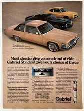 1979 Gabriel Shocks Print Ad Striders Cadillac Pontiac Trans Am Ford Pinto picture