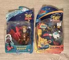 Vintage Mattel Toy Story 2 Water Patrol Woody & Hover Attack XR Action Figures picture