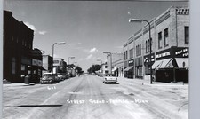 DOWNTOWN MAIN STREET CARS fertile mn real photo postcard rppc minnesota history picture