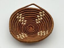 Vintage Miniature Hand Made Coupled Southwest Style Coiled Basket. picture