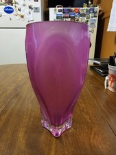 Teleflora 75th Anniversary Pink Glass Teardrop Vase picture