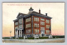 Ely MN-Minnesota, Ely High School Building, St Louis Co Vintage c1909 Postcard picture