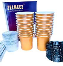 20 Zelbeez Chill Aluminum Cups, Dishwasher Safe, Orange & White, 100% Recyclable picture
