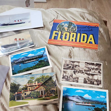 Vintage Travel Souvenir Lot 1950s 1960s Florida Fold-Outs Queen Mary Last Cruis picture