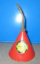 Vintage Valvespout Red Metal Oil Can Continental Arms Corp England 1950s picture