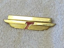 Vtg DONALD TRUMP Uniform Lapel Pin Aviation Collectable Wings Shuttle Badge Crew picture
