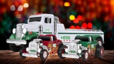 2022 Hess Holiday Truck * Coolest Hess Truck* Flatbed Transporter w/2 Hot Rods picture