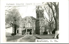 RPPC Putman County Court House Winfield West Virginia WV UNP Postcard O13 picture