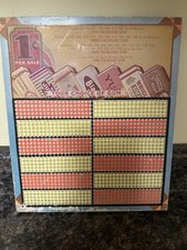 Vintage 1930s Penny Gum Punchboard Unpunched NOS Wrigley Black Jack Advertising picture