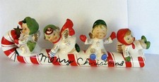Geo Z Lefton Merry Christmas Candy Cane Sled Angel Kids VTG 1950s Japan #626 picture
