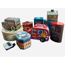 Vintage Tin Container Lot Hershey M&M Nestle Toll House Holiday Tins Bundle picture