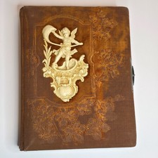 Antique 1899 Victorian Photo Album 33 Photos Cabinet Cards CDVs Washington picture