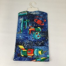 Vintage Retro Space Rocket Ships Fabric Hanging Organizer Atomic Mid Century picture