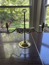 Vintage Baldwin 2 Arm Brass Adjustable Candlestick Candelabra Candle Holder picture