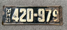 RARE 1921 MICHIGAN 420 WEED MARY JANE LICENSE PLATE ORIGINAL SMOKE COOL PLATE  picture