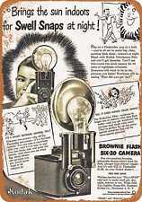 Metal Sign - 1949 Kodak Brownie Flash Six-20 Camera - Vintage Look Reproduction picture