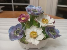 Aynsley Flower Pot Figurine, Hand Molded& Hand Painted picture