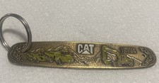 Vintage Authentic Kutmaster CAT Hardware Brass Knife Handle Keyring U.S.A. Made picture