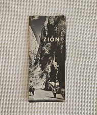 Zion National Park Utah Vintage 1961 Fold-Out Brochure & Map picture