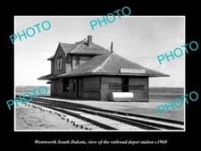 Wentworth South Dakota The Railroad Depot c1960 Large Historic Old Photo picture