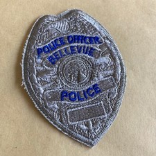VINTAGE BELLEVUE POLICE COLLECTABLE WOVEN UNITED STATES AMERICAN PATCH picture