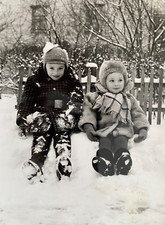 Beautiful boy girl sweet pretty attractive kids children Vintage Photo picture