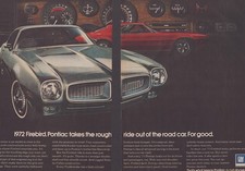 Vintage 1971 2-Page Print Ad for the 1972 Pontiac Firebird picture