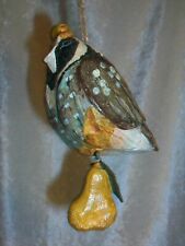 Vintage 1989 HOH House Hatten Partridge in Pear Tree 12 Days Christmas Ornament picture