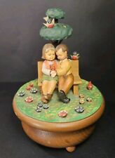 Vintage Arni Handcrafted Wood Music Box Thornton Movement Love Story   FLAW picture