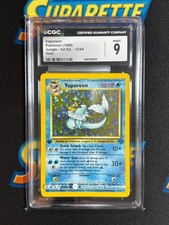 1999 Pokemon Fossil 1st Edition Vaporeon Holo CGC 9 12/64 picture