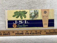 Vintage Isaacs Farm Ellendale Delaware Lima Bean label J.S.I. Brand  picture