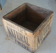 Vintage R.J. Reynolds Strater's Natural Twist Tobacco Wood Box Advertising. picture