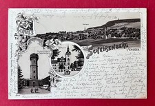 Litho Postcard Scheibenberg in the Erzgebirge 1899 Lookout Tower and City Hall (183308 picture