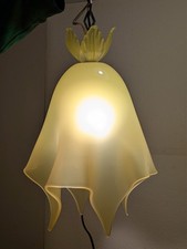 Vintage Murano Art Glass Hanging Pendant Lamp By Seguso - Tulip Handkerchief MCM picture