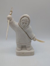 Traditional Canadian Indigenous Inuit Whale Hunter Carving by Roy Klengenberg picture