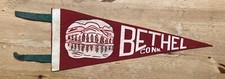 Vintage Bethel Connecticut Souvenir 18 Inch Felt Pennant Early Old Antique picture