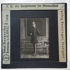 Original1938 RWU Lantern Slide – Hindenburg as Captain, General Staff Benzinger picture