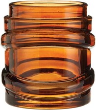 Modern Votive Candle Holder Glass Candleholder Large Amber picture