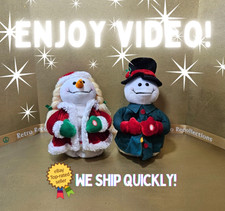 Spencer’s Naughty Flashing Snowgirl & Snowman Christmas Animated Plush 2009 Rare picture