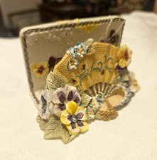 Victorian Treasures Victorian Floral Fan card holder  picture