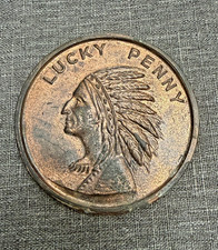 Worlds Fair 1933-1934 Chicago Lucky Penny Hall of Science 2 1/4