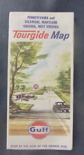 1963 Pennsylvania  Delaware Maryland Virginia W Virginia road map Gulf oil  gas picture