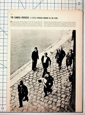 1937 Magazine Photo: Parisian Child Drowns in Seine, Firemen Recovery picture